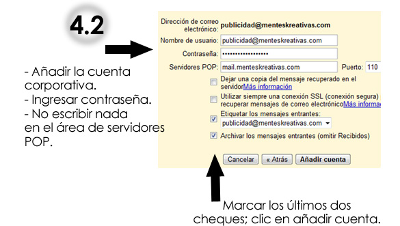 Envía y recibe correos corporativos desde Gmail (infografía)