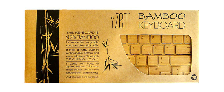 iZen teclado hecho de bambu